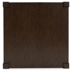 Breckington Dark Brown Square End Table - Ornate Home