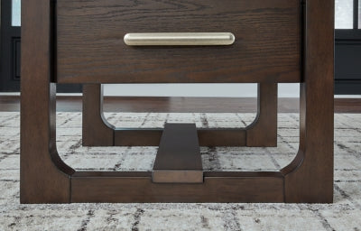 Breckington Dark Brown Square End Table - Ornate Home