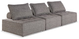 Bree Zee Brown 3-Piece Outdoor Modular Seating - Ornate Home