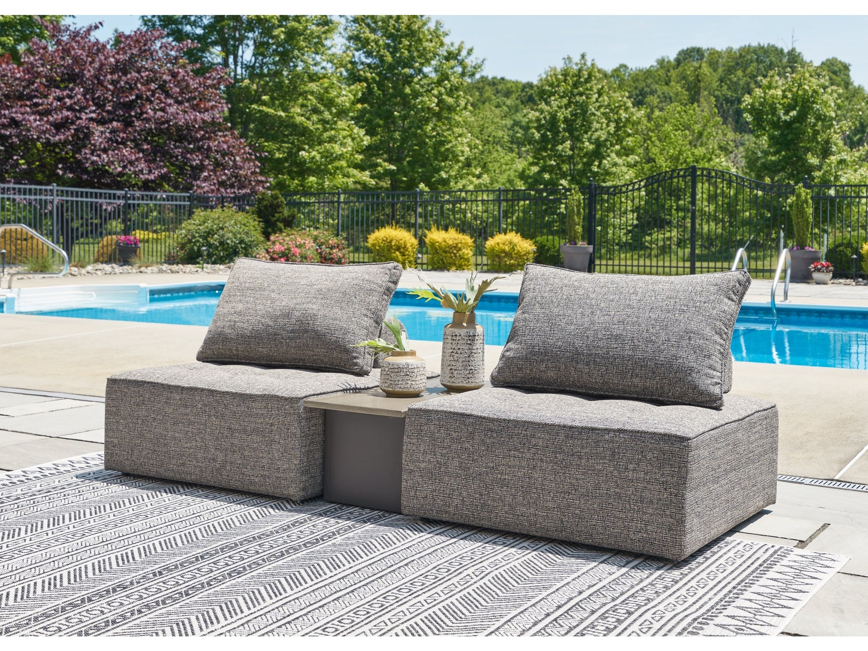 Bree Zee Brown 3-Piece Outdoor Sectional - Ornate Home