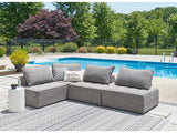 Bree Zee Brown 4-Piece Outdoor Sectional - Ornate Home