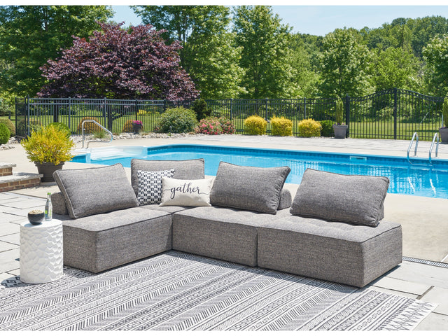 Bree Zee Brown 4-Piece Outdoor Sectional - Ornate Home