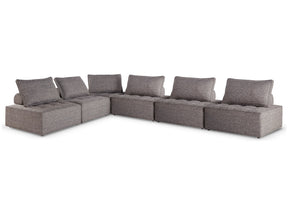 Bree Zee Brown 6-Piece Outdoor Modular Seating - Ornate Home