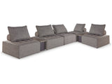 Bree Zee Brown 7-Piece Outdoor Modular Seating - Ornate Home