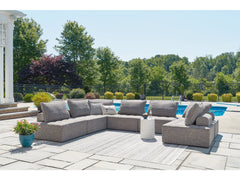 Bree Zee Brown 7-Piece Outdoor Sectional - Ornate Home