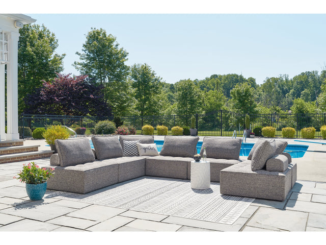 Bree Zee Brown 7-Piece Outdoor Sectional - Ornate Home