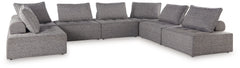 Bree Zee Brown 7-Piece Outdoor Sectional - Ornate Home