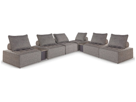 Bree Zee Brown 8-Piece Outdoor Modular Seating (8 outdoor lounge chairs, 2 end tables) - Ornate Home