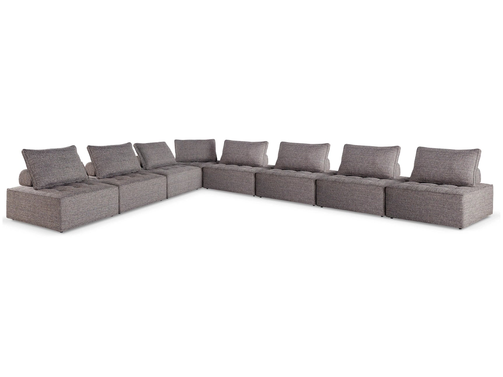 Bree Zee Brown 8-Piece Outdoor Modular Seating (8 outdoor lounge chairs) - Ornate Home