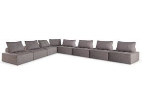 Bree Zee Brown 8-Piece Outdoor Modular Seating (8 outdoor lounge chairs) - Ornate Home