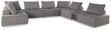 Bree Zee Brown 8-Piece Outdoor Sectional (8 outdoor lounge chairs, end tables) - Ornate Home