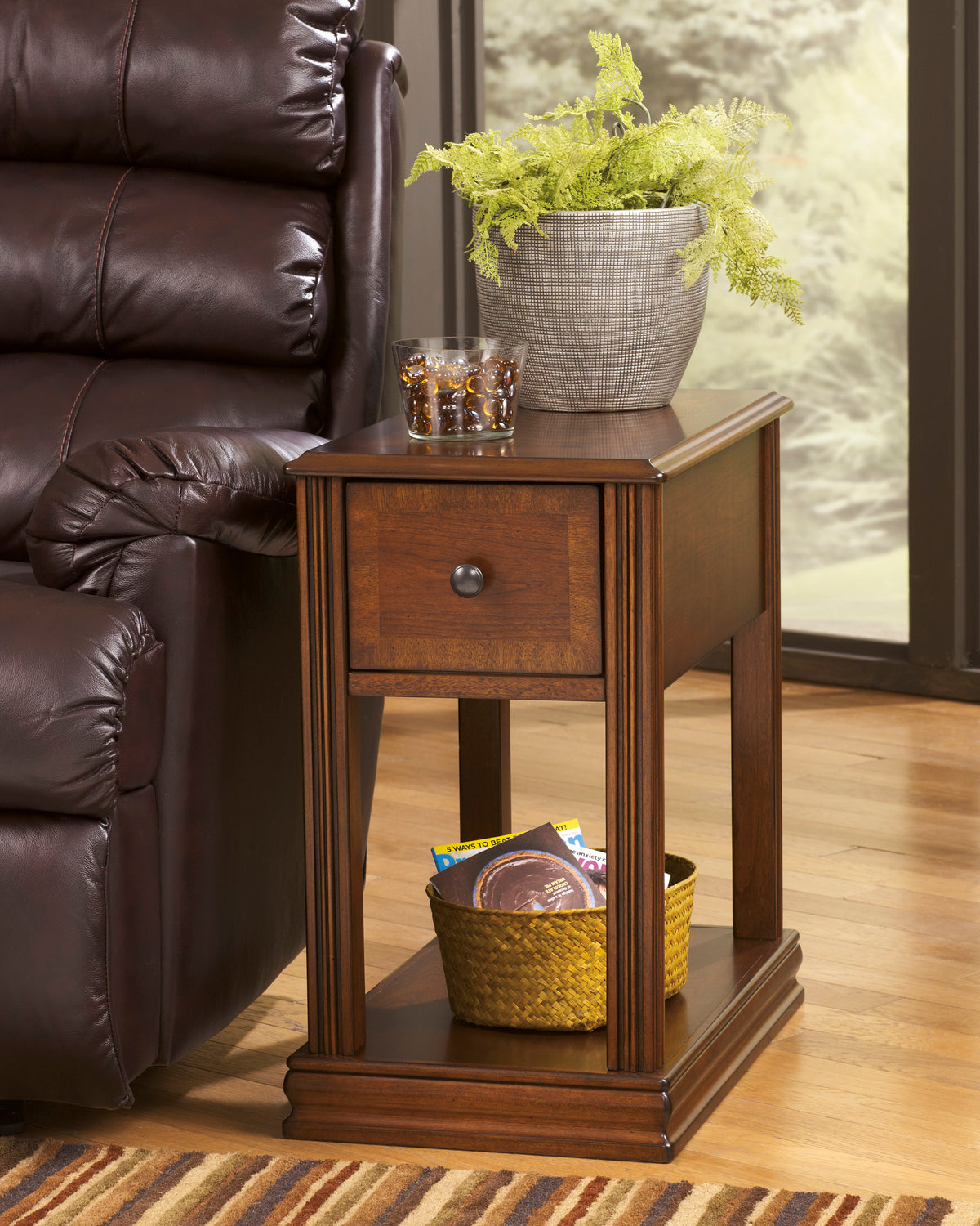 Breegin Brown Chairside End Table - Ornate Home