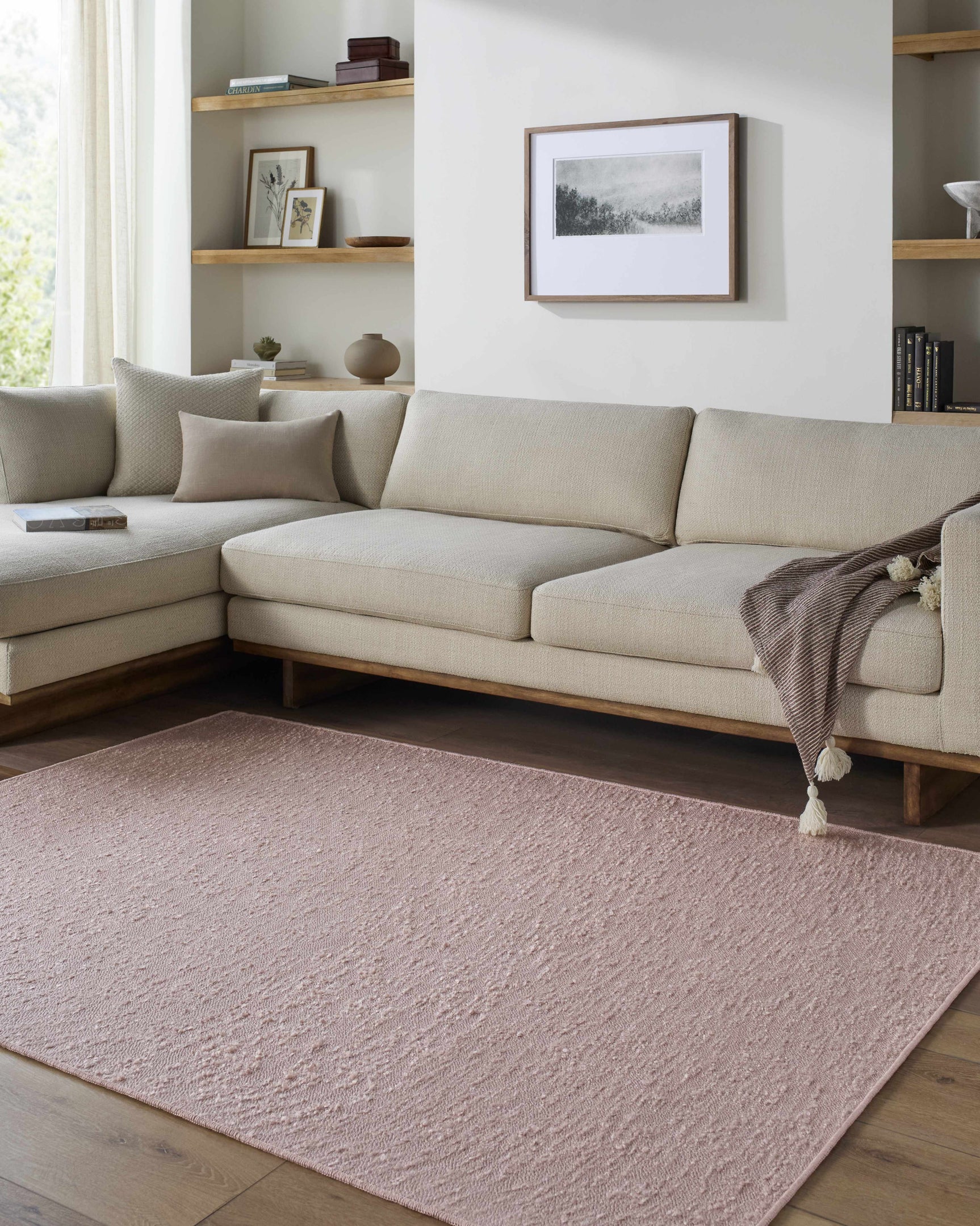 Breena Blush Washable Area Rug - Ornate Home