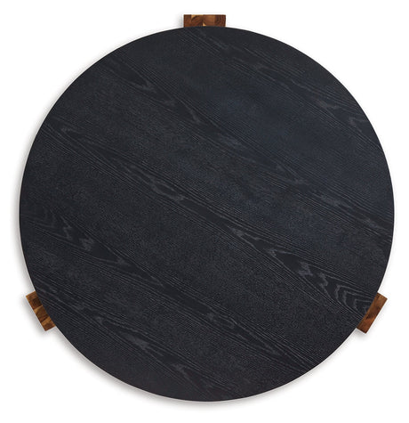 Breenmore Black/Natural Occasional Table Set (Set of 2) - Ornate Home