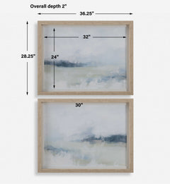 Breezy Vista Multicolor Framed Prints (Set of 2) - Ornate Home
