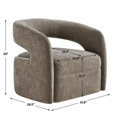 Breis Gray Swivel Barrel Chair - Ornate Home