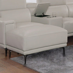 Brekstad Light Gray Ottoman - Ornate Home