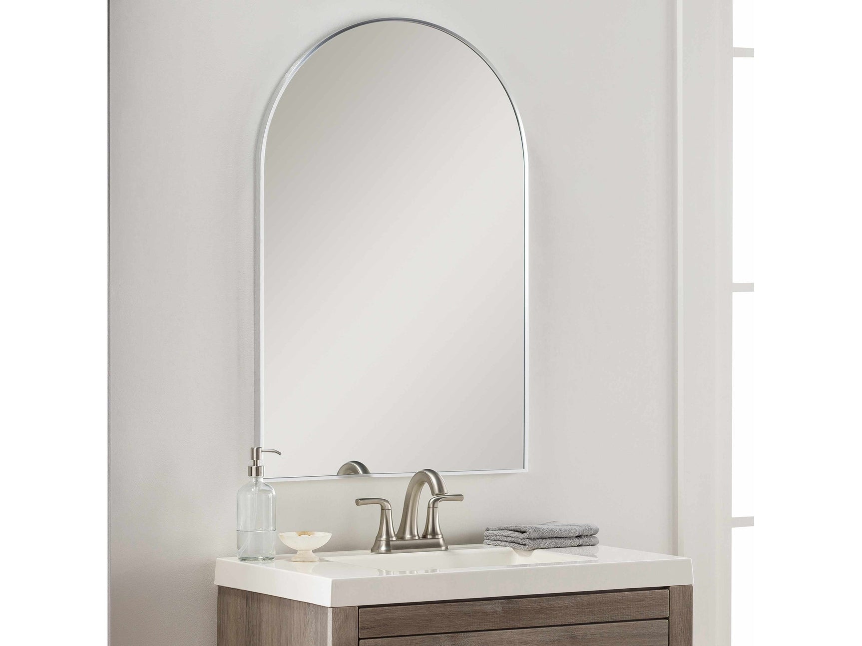 Brembilla Silver Gray Contemporary Mirror - Ornate Home
