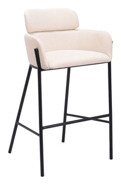 Bremor Beige Barstool - Ornate Home