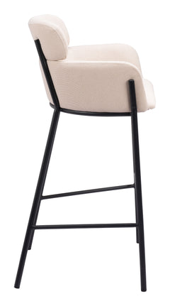 Bremor Beige Barstool - Ornate Home