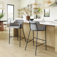 Bremor Slate Gray Barstool - Ornate Home