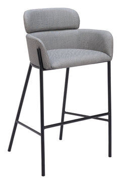 Bremor Slate Gray Barstool - Ornate Home