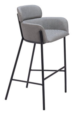Bremor Slate Gray Barstool - Ornate Home