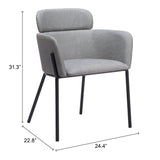 Bremor Slate Gray Dining Chair (Set of 2) - Ornate Home