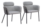 Bremor Slate Gray Dining Chair (Set of 2) - Ornate Home