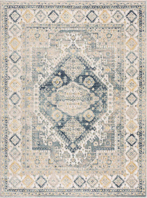 Brend Blue Medallion Area Rug - Clearance - Ornate Home