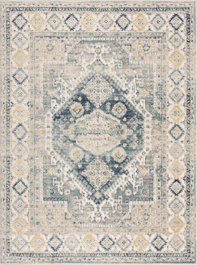 Brend Blue Medallion Area Rug - Clearance - Ornate Home