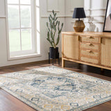Brend Blue Medallion Area Rug - Clearance - Ornate Home