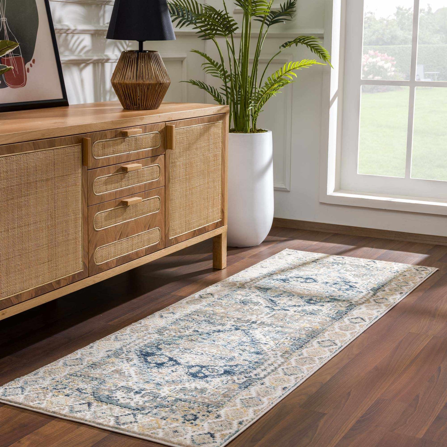 Brend Blue Medallion Area Rug - Clearance - Ornate Home