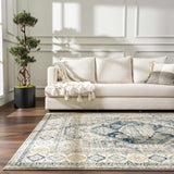 Brend Blue Medallion Area Rug - Clearance - Ornate Home