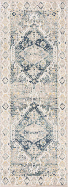 Brend Blue Medallion Area Rug - Clearance - Ornate Home
