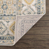 Brend Blue Medallion Area Rug - Ornate Home