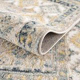 Brend Blue Medallion Area Rug - Ornate Home