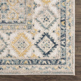 Brend Blue Medallion Area Rug - Ornate Home