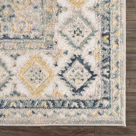 Brend Blue Medallion Area Rug - Ornate Home