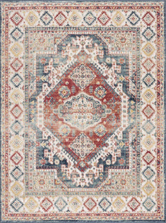 Brend Rust Medallion Area Rug - Clearance - Ornate Home
