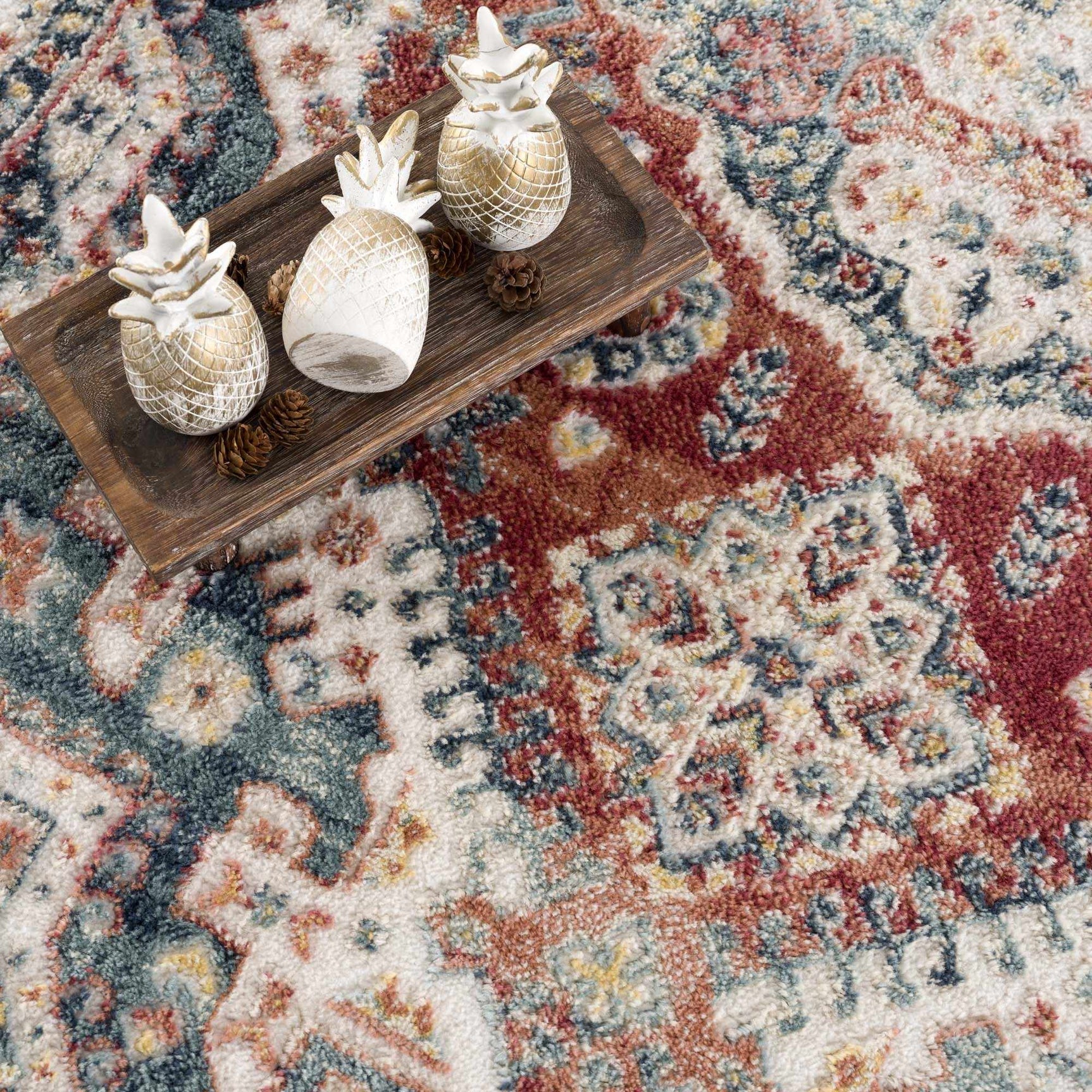 Brend Rust Medallion Area Rug - Clearance - Ornate Home