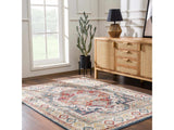 Brend Rust Medallion Area Rug - Ornate Home