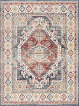 Brend Rust Medallion Area Rug - Ornate Home