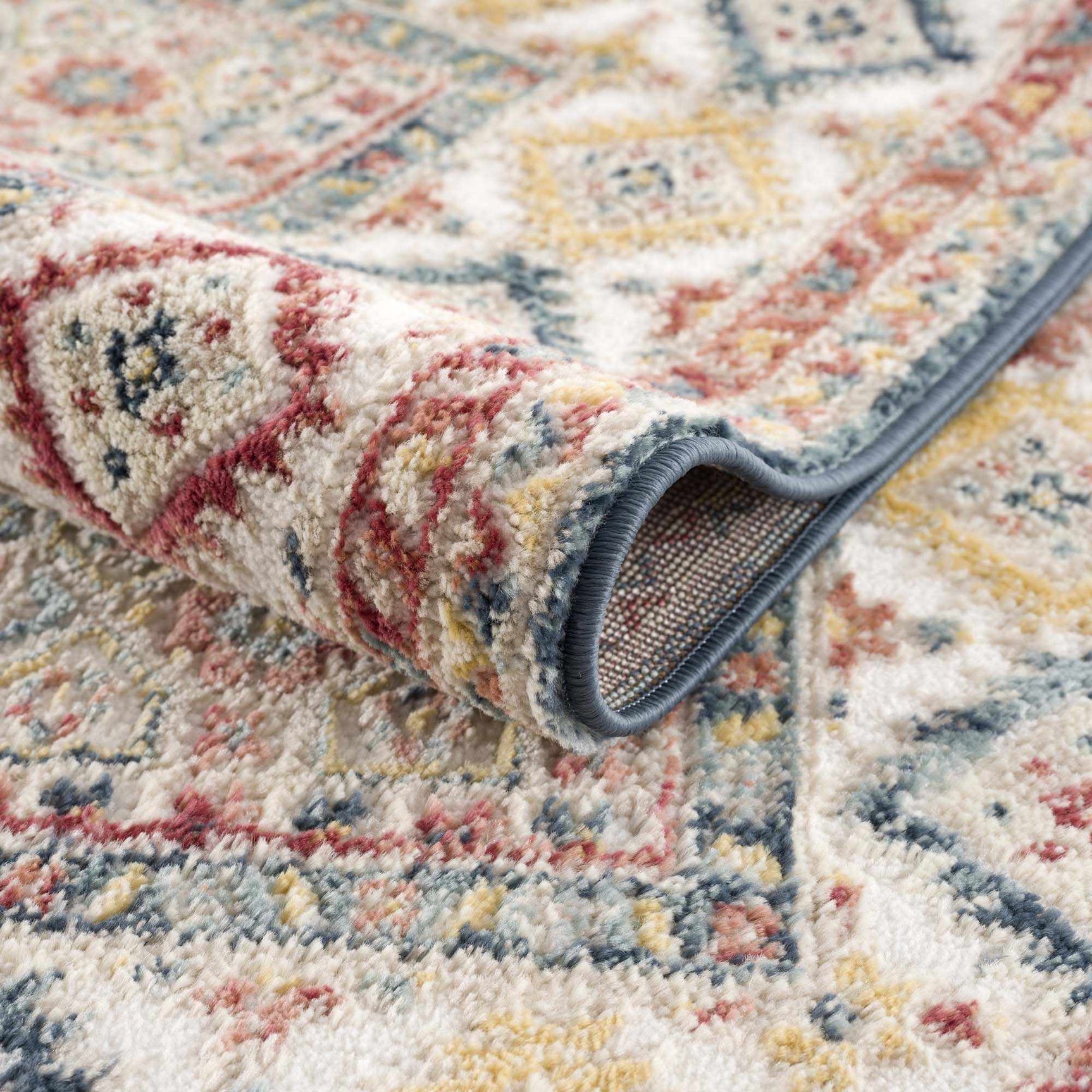 Brend Rust Medallion Area Rug - Ornate Home