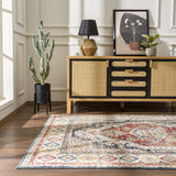Brend Rust Medallion Area Rug - Ornate Home