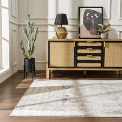 Brend Taupe Medallion Area Rug - Clearance - Ornate Home