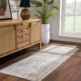 Brend Taupe Medallion Area Rug - Ornate Home