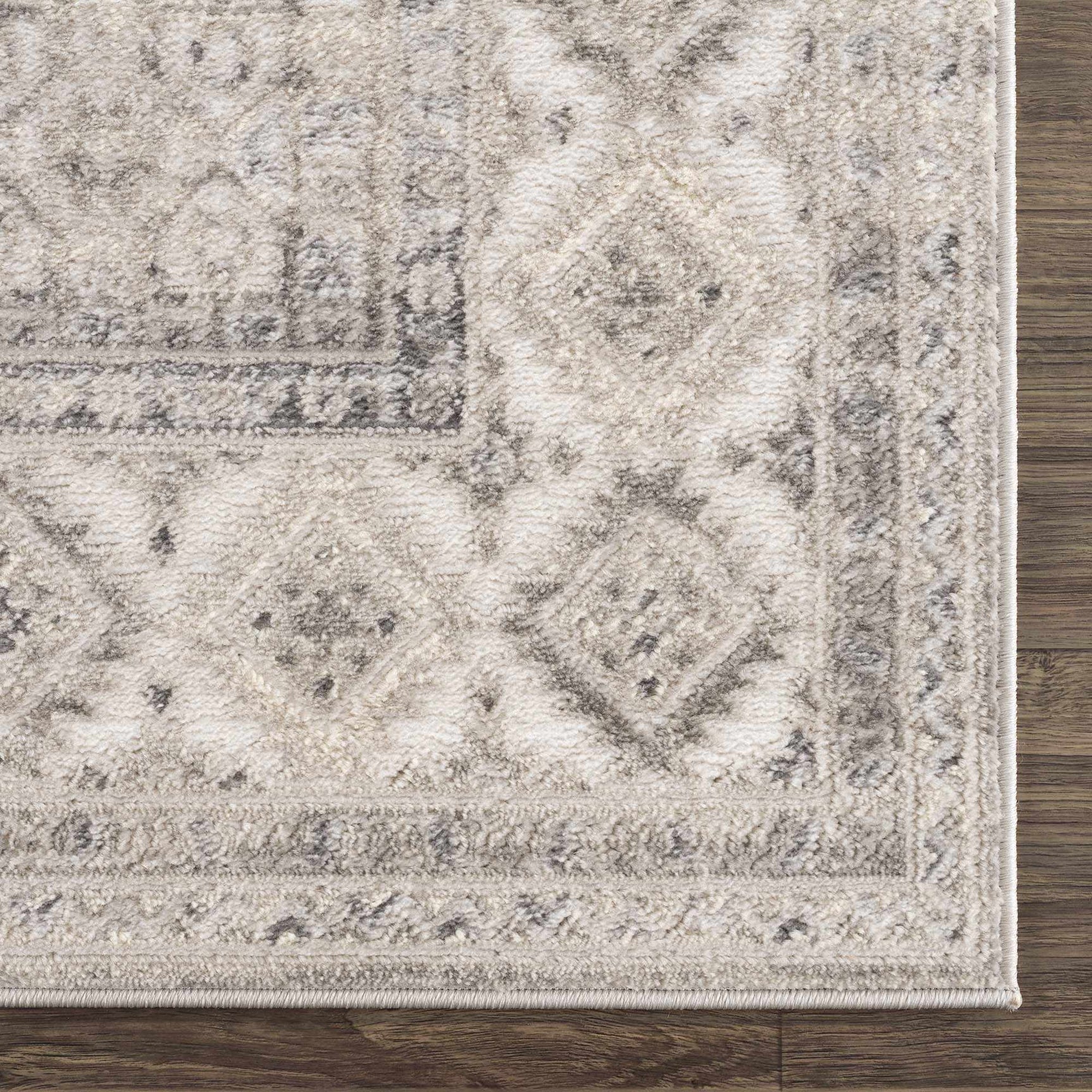Brend Taupe Medallion Area Rug - Ornate Home