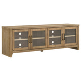 Brenham Washed Oak 79-inch 4-door TV Stand Media Console - Ornate Home