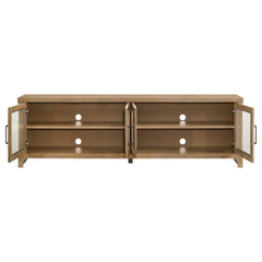 Brenham Washed Oak 79-inch 4-door TV Stand Media Console - Ornate Home